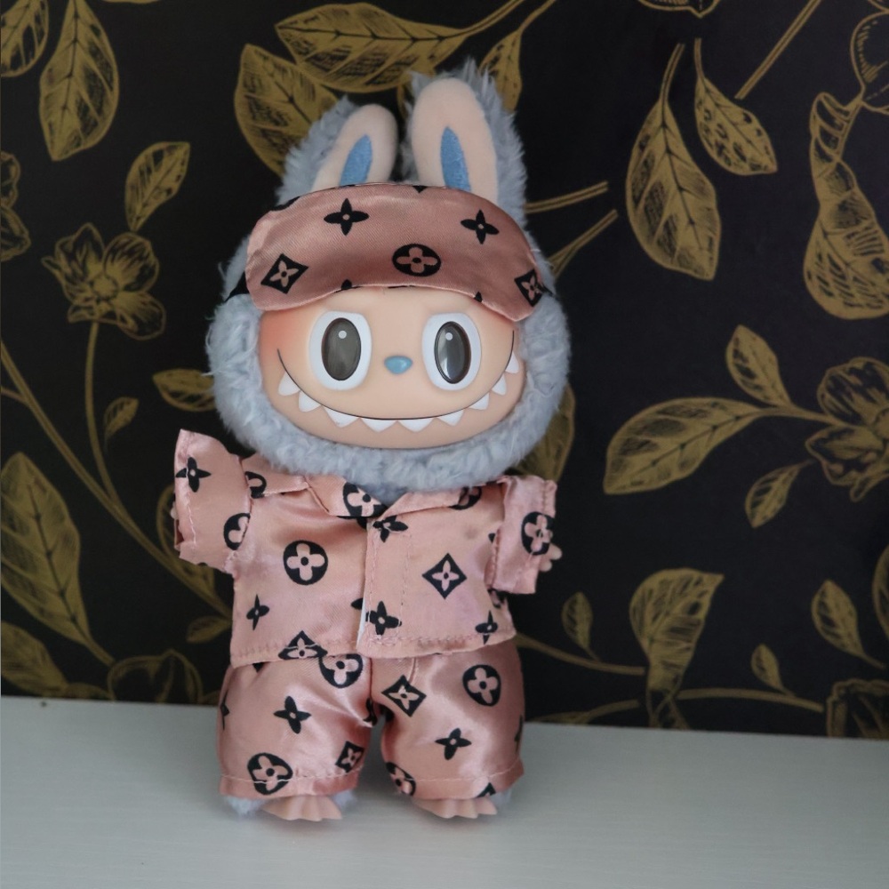Labubu Clothes Pink Pajama Set (DOLL NOT INCLUDED)